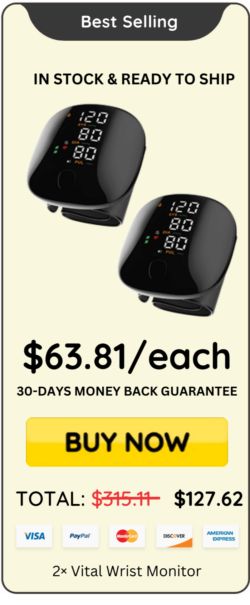 Vital Wrist Monitor offer price 