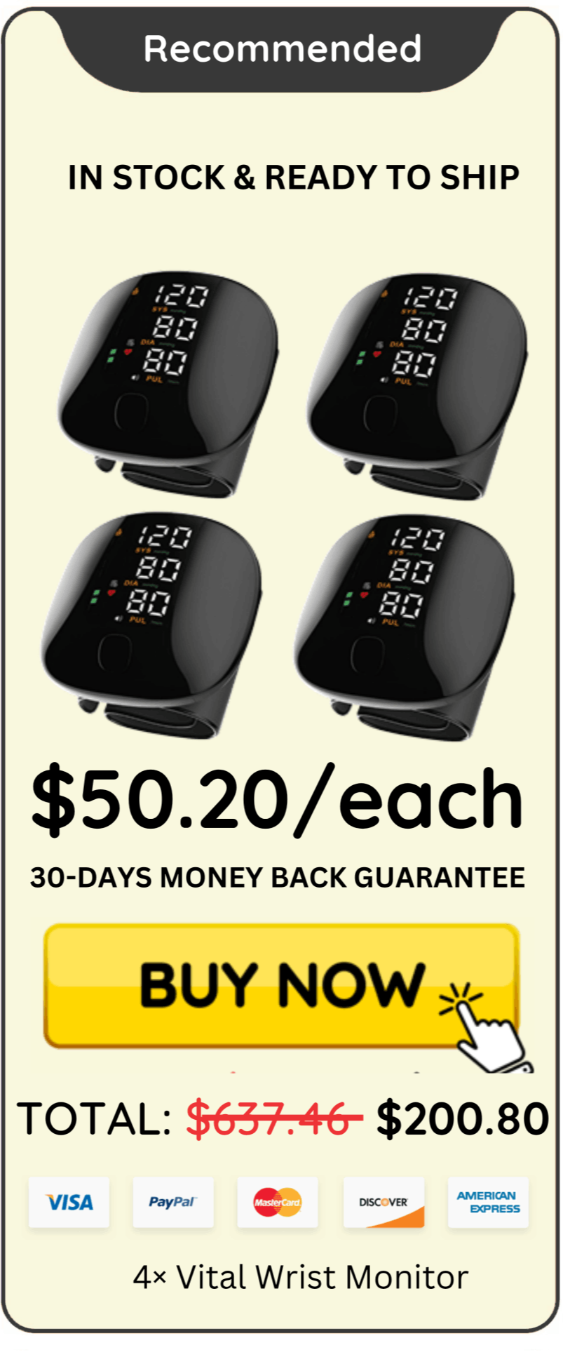 Vital Wrist Monitor offer price 