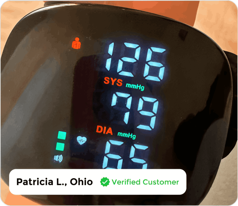 Vital Wrist Monitor Customer ~Patricia L. –Ohio, USA